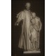 RID 76 Statua di Don Bosco con i fanciulli h. cm. 40