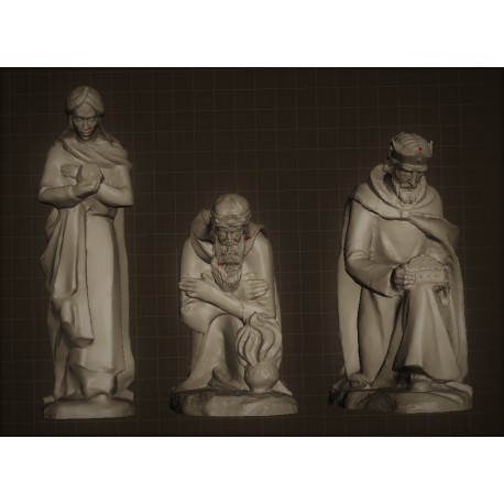 RID 84 Statue dei Tre Re Magi h. cm. 40-25-30